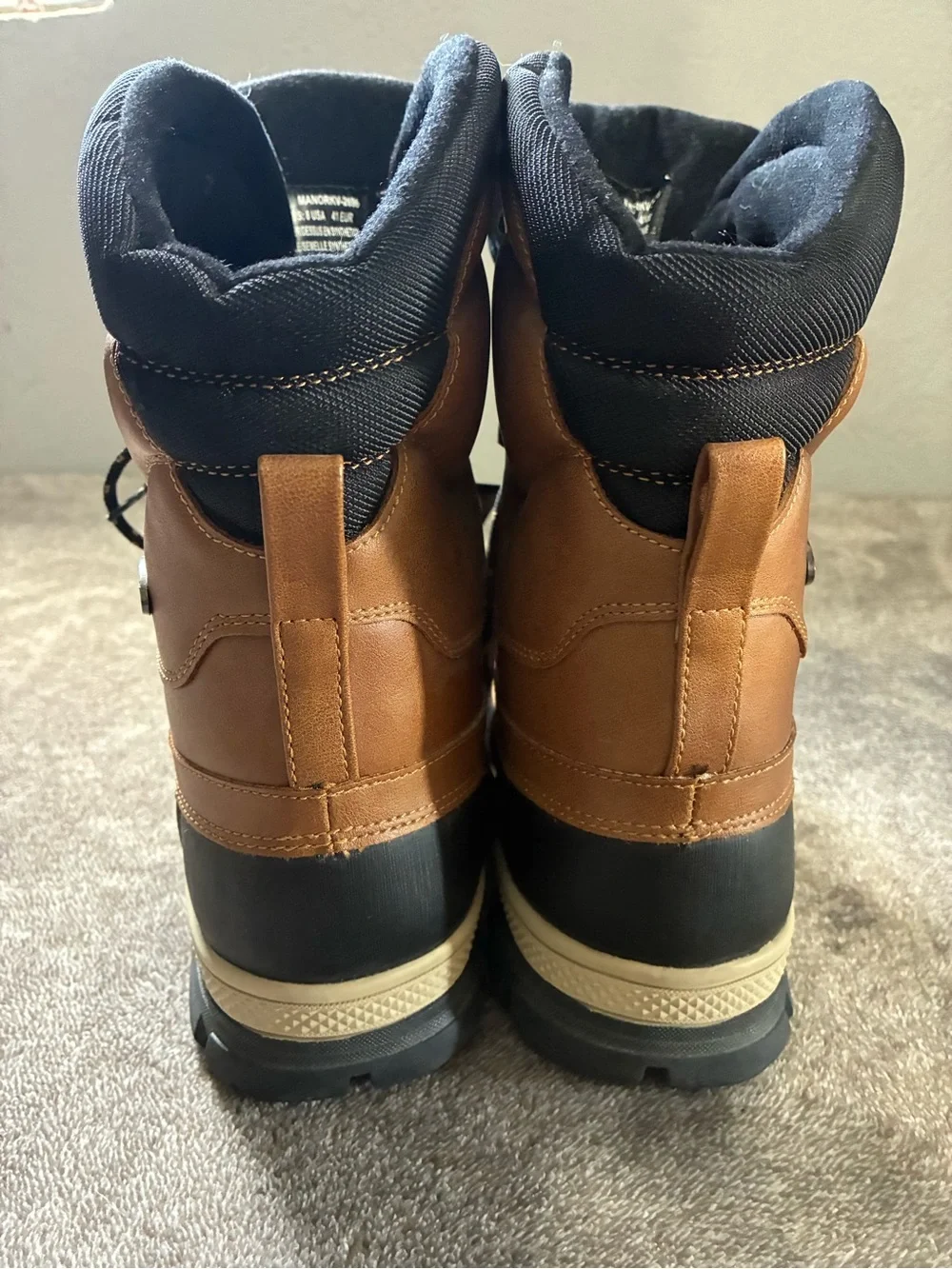 Lugz Two-Tone Anorak Waterproof Lace-Up Boots Brown/Black 8” Snow Outdoor Size 8
